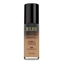 Milani Conceal + Perfect Fond de teint liquide & correcteur 2-en-1, 04 Beige moyen