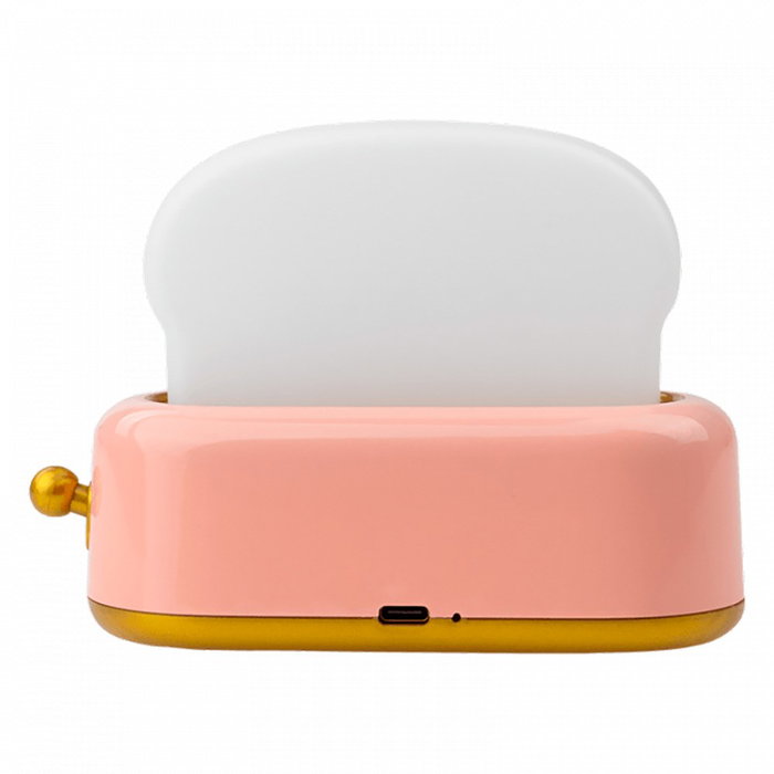 Mary´S Lámpara nocturna led recargable modelo tostadora rosa