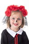 Creaciones Llopis Disfraz infantil Catrina T-1 - Déguisement enfant avec robe, nœud et couronne (couleurs assorties) - Taille 4-6 ans
