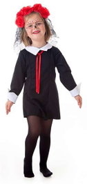 Creaciones Llopis Déguisement Enfant Catrina (Robe, Nœud et Couronne) 4-6 ans