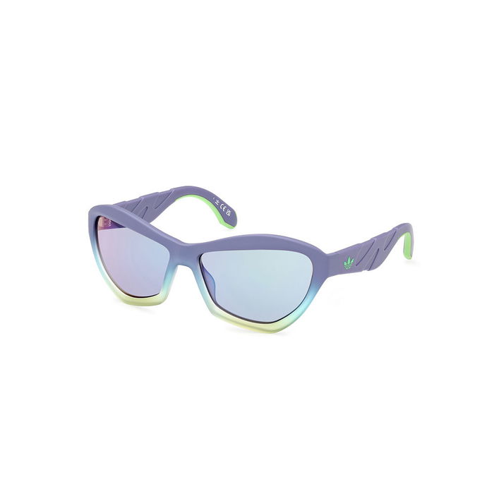 Adidas Sport Lunettes de soleil OR0095 82Z Unisexe Rectangulaire Violet Mat Verre Dégradé Violet Cristallin 130mm