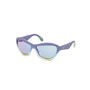 Adidas Sport Lunettes de soleil OR0095 82Z Unisexe Rectangulaire Violet Mat Verre Dégradé Violet Cristallin 130mm