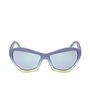 Adidas Sport Lunettes de soleil OR0095 82Z Unisexe Rectangulaire Violet Mat Verre Dégradé Violet Cristallin 130mm