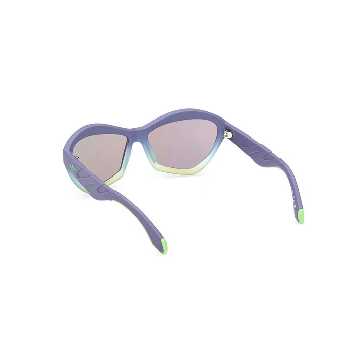Adidas Sport Lunettes de soleil OR0095 82Z Unisexe Rectangulaire Violet Mat Verre Dégradé Violet Cristallin 130mm