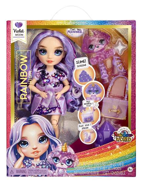 Rainbow High Poupée Violet Willow avec Kit de Slime et Licorne