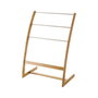 BigBuy Home Porte Serviettes sur Pied Naturel Bambou Acier inoxydable 57 x 35 x 81 cm