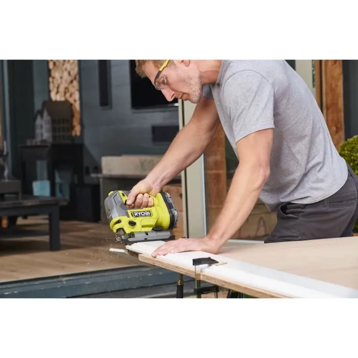 Ryobi Scie sauteuse pendulaire sans balai 18V R18JS-0 - Capacité de coupe 135 mm dans le bois, 800-3400 tr/min, course de lame 25 mm