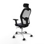 Piqueras y Crespo Chaise de Bureau Jorquera avec Appui-tête Gris foncé