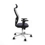 Piqueras y Crespo Chaise de Bureau Jorquera avec Appui-tête Gris foncé