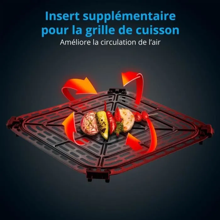 Medion Friteuse sans huile à air chaud MD 11780, 5 L, 1500 W, 230 °C max, 10 programmes, Noir