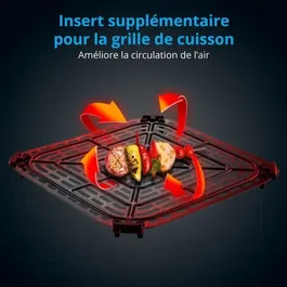 Medion Friteuse sans huile à air chaud MD 11780, 5 L, 1500 W, 230 °C max, 10 programmes, Noir