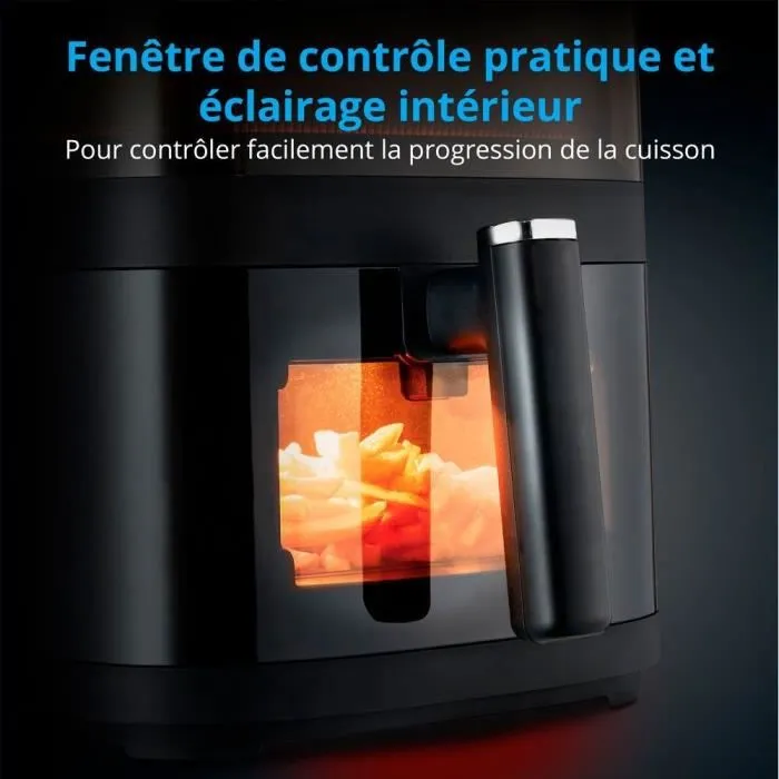 Medion Friteuse sans huile à air chaud MD 11780, 5 L, 1500 W, 230 °C max, 10 programmes, Noir