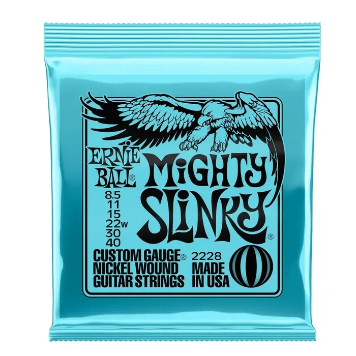 ERNIEBALL Mighty 8.5-40 Jeu de cordes pour guitare électrique, Slinky, calibres 8.5-40