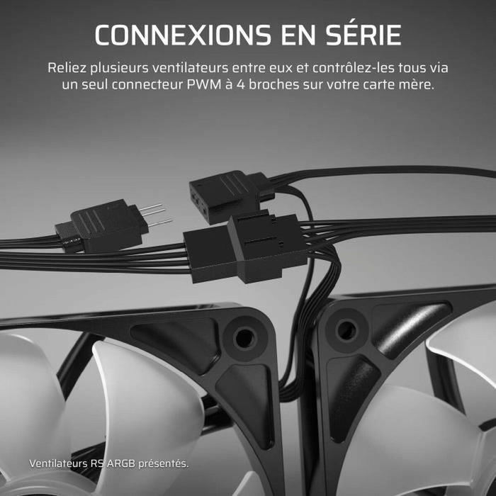 Corsair RS120 Ventilateur PWM 120mm Blanc