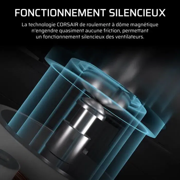 Corsair RS120 - Ventilateur de boîtier 120mm PWM - Débit d'air optimal et silencieux - Blanc