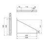 Emuca Jeu de supports pour étagères en bois Shelf avec forme triangulaire, Acier, Peint en blanc