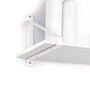 Emuca Jeu de supports pour étagères en bois Shelf avec forme triangulaire, Acier, Peint en blanc