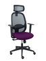 Piqueras y Crespo Chaise de bureau Cilanco, mécanisme synchrone, Morado et Noir