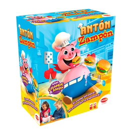 BIZAK Jeu de société et d'action Anton Zampón 64550084, jeu de hamburguesa pour enfants à partir de 4 ans