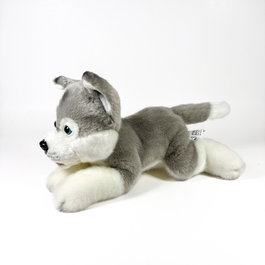 DEQUBE Peluche Husky Tumbado 25cm Bocalan Licencia Oficial