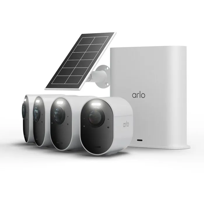 Arlo Ultra 3 Kit de 4 caméras de surveillance extérieure + 1 panneau solaire, vision nocturne, WiFi Arlo Ultra 3 Kit de 4 caméras de surveillance extérieure + 1 panneau solaire, vision nocturne, WiFi