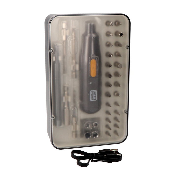 Koma Tools Kit de tournevis rechargeable 3,7 V avec 35 accessoires