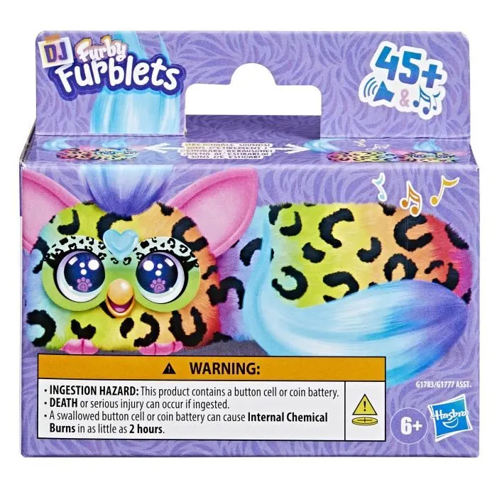 Hasbro Furby DJ Furblets Rain-Bow-Kat - Mini Peluche Electronique Interactive, Jouet Enfant avec 45 Sons et Musiques, Multicolore, Dès 6 Ans Hasbro Furby DJ Furblets Rain-Bow-Kat - Mini Peluche Electronique Interactive, Jouet Enfant avec 45 Sons et Musiques, Multicolore, Dès 6 Ans