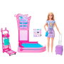 Barbie Set de Bagages de l'Aéroport Malibu Jmj49 - Jouet de Voyage avec Accessoires, Enfants 3+ Ans