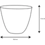 Element Pot de fleurs rond Ø 40 cm EDA - 26,2 L avec système de drainage - Cache-pot intérieur et extérieur résistant - Ø 39,4 x H 31,6 cm - Couleur kaki