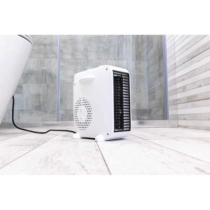 Edm Calefactor compact blanc vertical/horizontal 1 000 - 2 000 W Edm Calefactor compact blanc vertical/horizontal 1 000 - 2 000 W