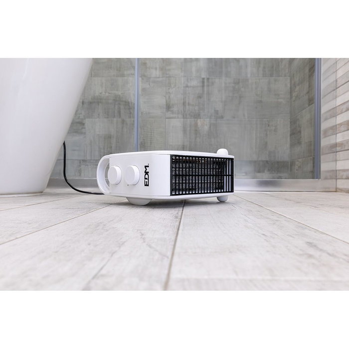 Edm Calefactor compact blanc vertical/horizontal 1 000 - 2 000 W Edm Calefactor compact blanc vertical/horizontal 1 000 - 2 000 W