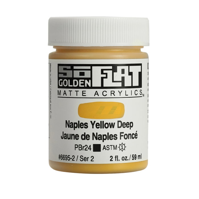 Golden Peinture acrylique SoFlat Naples Amarillo Deep 59 ml Golden Peinture acrylique SoFlat Naples Amarillo Deep 59 ml