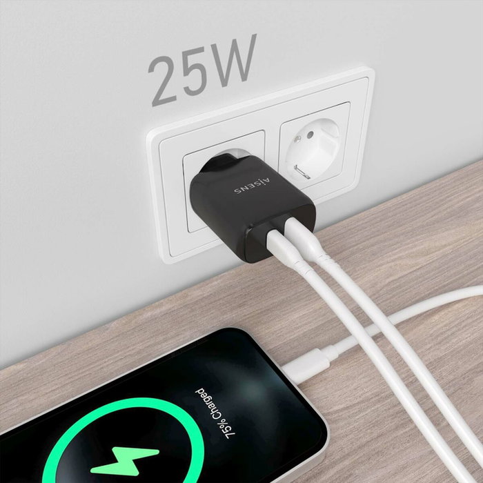 Chargeur mural Aisens A110-0759 Noir 25 W 50 W