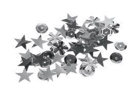 Innspiro Paillettes de formes assorties argentées 6mm 28g