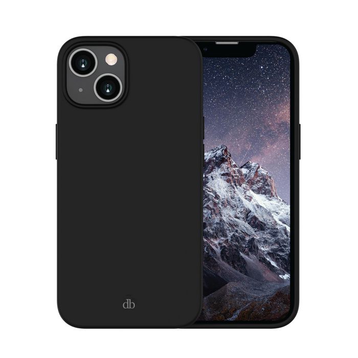 dbramante1928 Coque silicone protectrice Magsafe compatible iPhone 14 Max - Protection impact, finition douce et antidérapante - Noir nuit