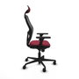 Piqueras y Crespo Chaise de Bureau avec Appui-tête Jorquera 3D036N1 Bordeaux