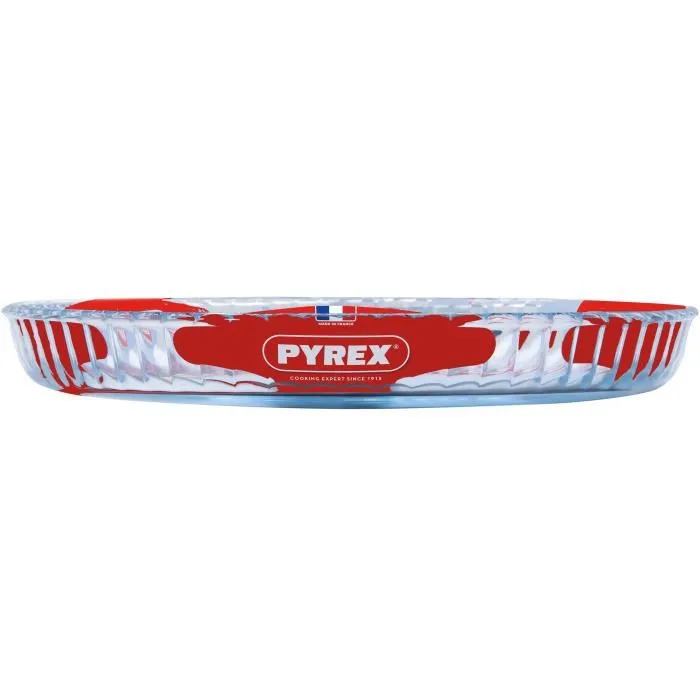 Pyrex 1450153 - Moule à tarte en verre borosilicate de 31 cm - Résistant de -40°C à +300°C - Garantie 10 ans
