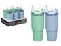 Kinvara Verre à paille 450 ml Assorti Bleu Vert 8,5 x 21 x 8 cm (Set de 12)
