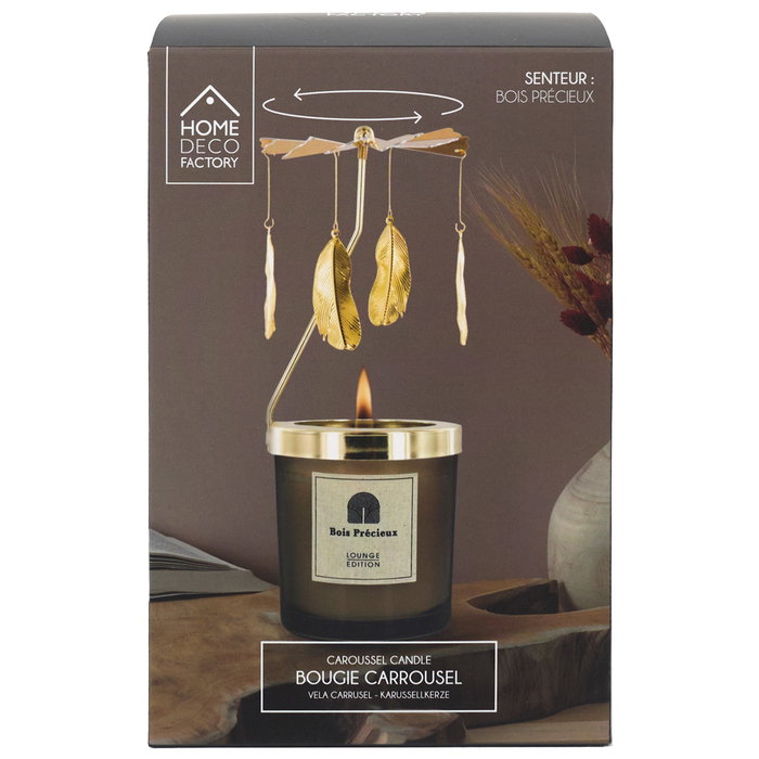 Home Deco Factory Bougie Parfumée Carrusel Wood and Ginger Spa
