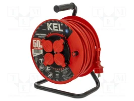 KEL Rallonge réseau H05RR-F 3G1,5mm² 50m rouge