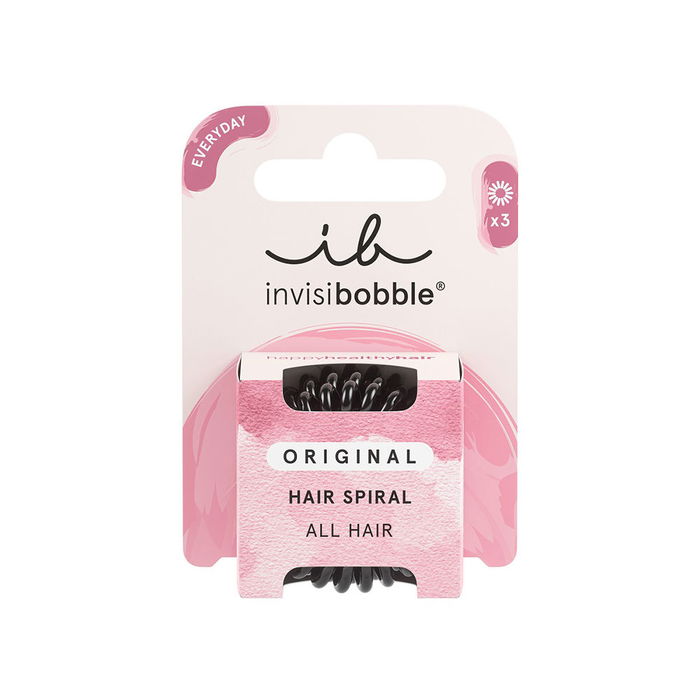 Invisibobble ORIGINAL #true black Lot de 3 élastiques pour cheveux