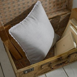 Today Coussin Charme Chambray x Dentelle Constance 40 x 40 cm
