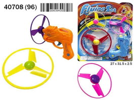 Rama - 3 Voladores Lanzadera - Jeu de lancer volant pour enfants - 3 ans+ - Blister - Dimensions : 27 x 31.5 x 2.5 cm
