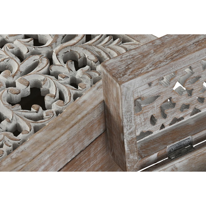 Boîte à bijoux Home ESPRIT Blanc Naturel Bois de manguier (2 Pièces) Boîte à bijoux Home ESPRIT Blanc Naturel Bois de manguier (2 Pièces)