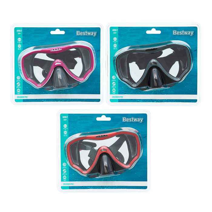 Bestway 22074 Masque Buceo Adulte Verre Trempé Couleur Assortie Sangle Silicone +14 Ans Plage et Piscine Bestway 22074 Masque Buceo Adulte Verre Trempé Couleur Assortie Sangle Silicone +14 Ans Plage et Piscine