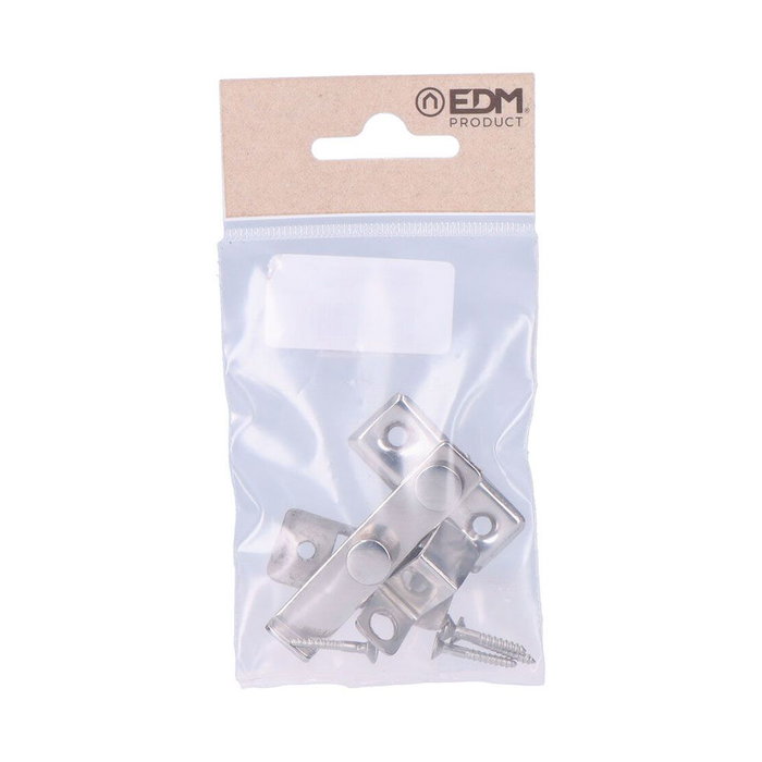 Edm Aldaba réversible en acier avec finition inox, 60 x 41 mm Edm Aldaba réversible en acier avec finition inox, 60 x 41 mm