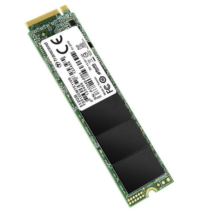 Transcend SSD 110S PCIe NVMe Gen3 x4 - Mémoire flash 3D - Jusqu'à 1700 Mo/s en lecture et 1400 Mo/s en écriture