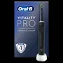 Oral-B Brosse à Dents Électrique Vitality Pro Noire - 3 Modes, Minuterie Professionnelle, Brossette Cross Action, Autonomie 10 Jours (1 Brossette)