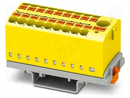 PHOENIX CONTACT Connecteur pour rail jaune 19 connexions push-in