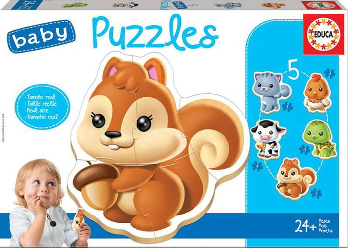 Educa Puzzle Baby Animales - Lot de 5 puzzles Educa Puzzle Baby Animales - Lot de 5 puzzles